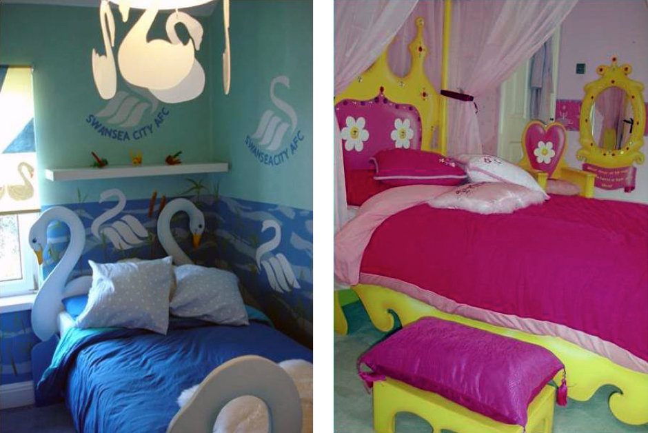 And here's how the bedrooms looked...