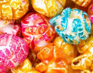 Rainbow popcorn recipe image