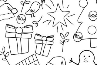 Colour in Christmas image