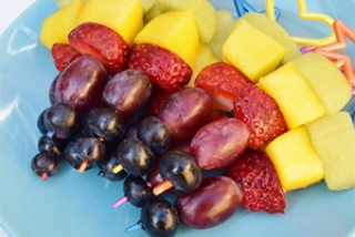 Rainbow Fruit Skewers image