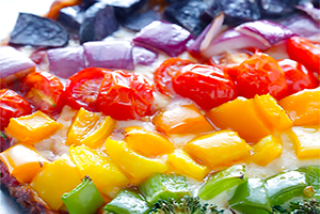 Rainbow pizza image