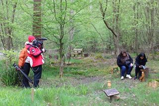 Jo and Shailza visiting Stanley's resting place image