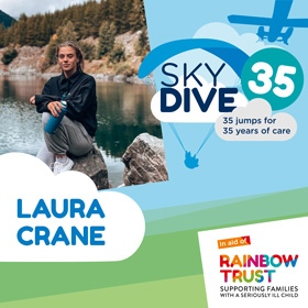Love Island Star Laura Crane calls on thrill seekers to join her in 10,000 feet Skydive for Rainbow Trust