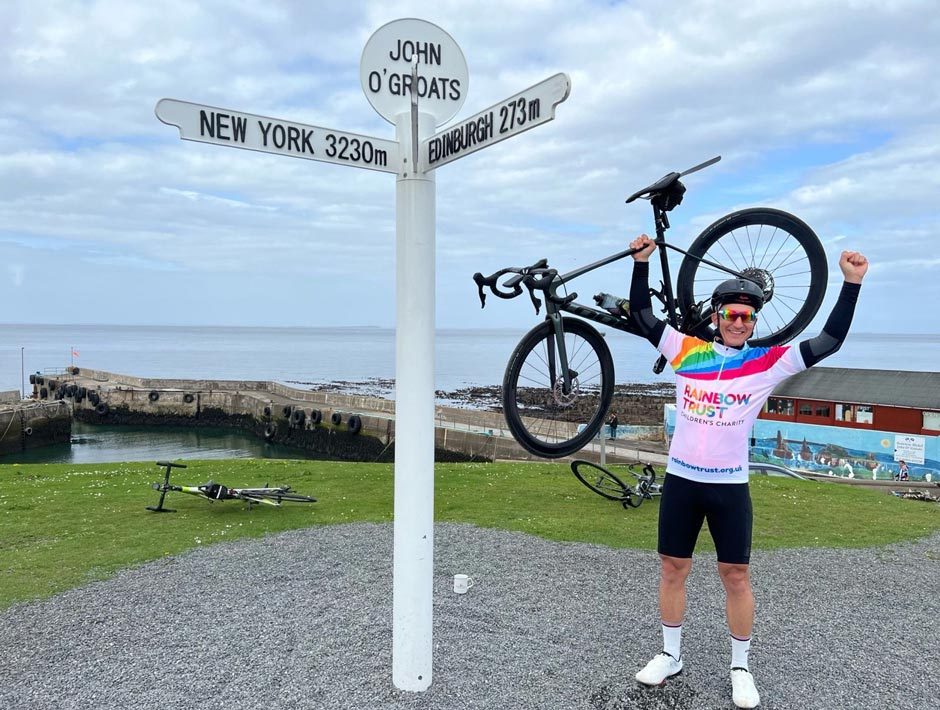 Redhill rider celebrates turning 40 by cycling from Land’s End to John O'Groats for Rainbow Trust
