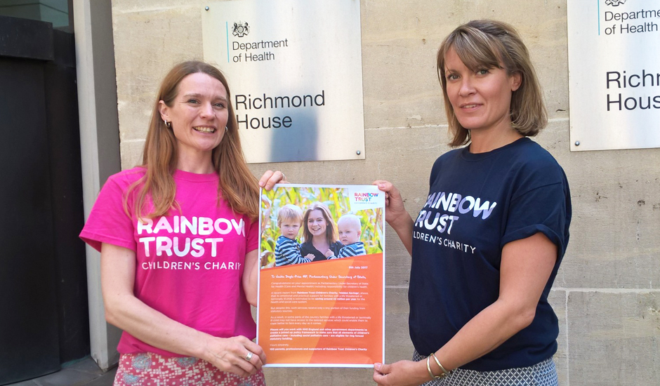 Rainbow Trust open letter delivered to new health minister