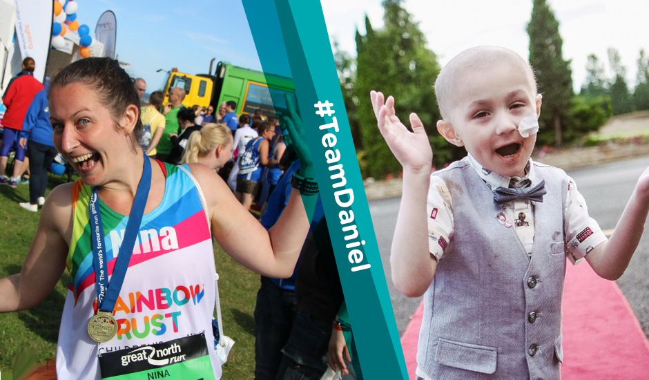 Five year old in remission from cancer is Rainbow Trust’s ‘face’ of the Great North Run