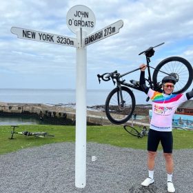 Redhill rider celebrates turning 40 by cycling from Land’s End to John O'Groats for Rainbow Trust thumbnail