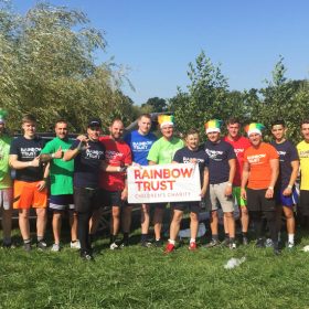 Rainbow Trust dad rallies eighteen friends for mud race