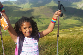 Eight-year-old Swindon girl climbs Snowdon for Rainbow Trust image