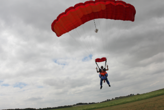 Fundraisers in York skydive for charity image