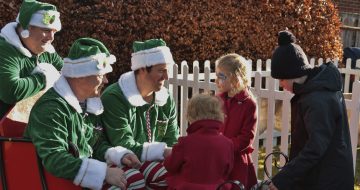 Seriously ill children supported by Rainbow Trust Children’s Charity enjoy reindeer and sleigh rides image