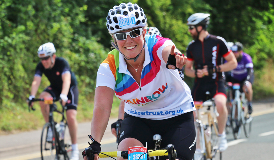 Supporters get on their bikes to raise money for Rainbow trust