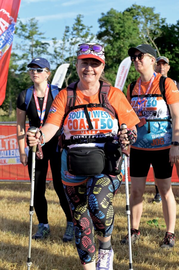 Walkers at the start line