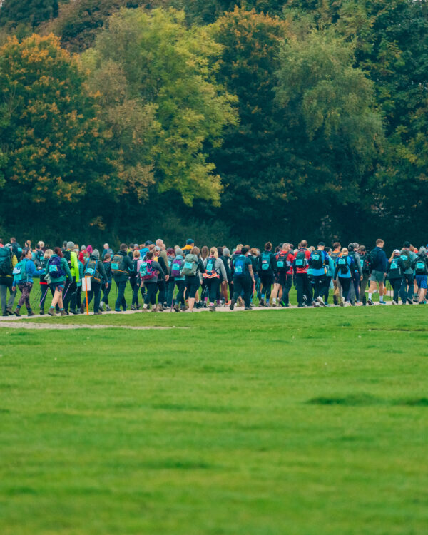 Walkers at the start line